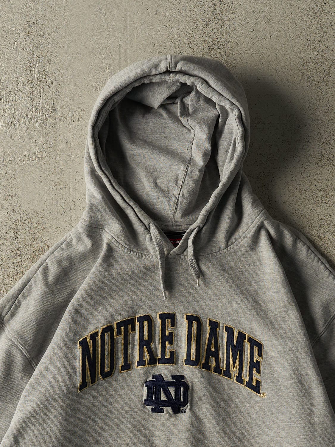 Vintage 90s Grey University of Notre Dame Hoodie (XL)