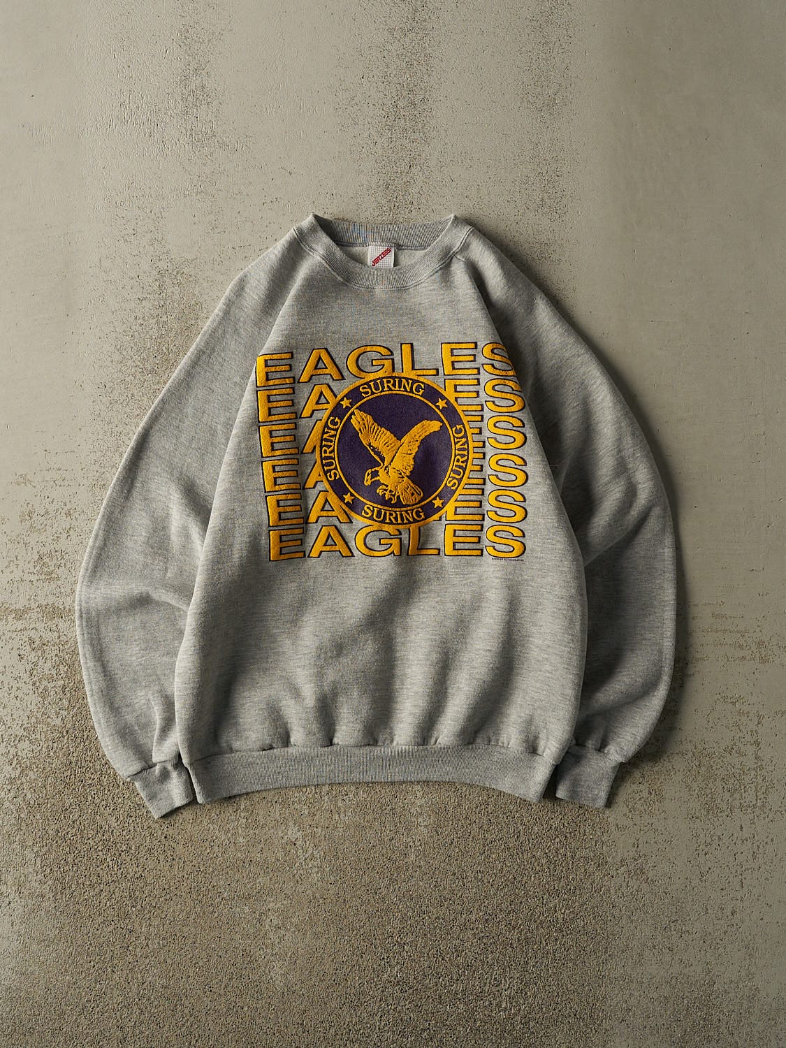 Vintage 80s Grey Suring Eagles Crewneck (M/L)
