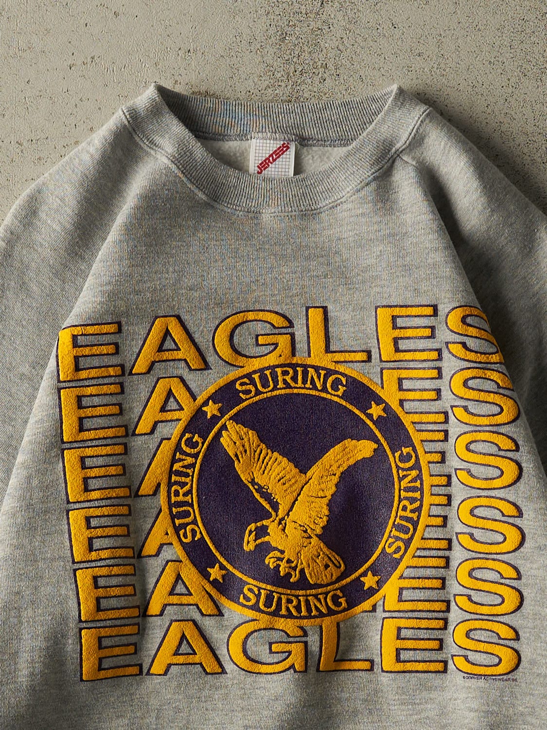 Vintage 80s Grey Suring Eagles Crewneck (M/L)
