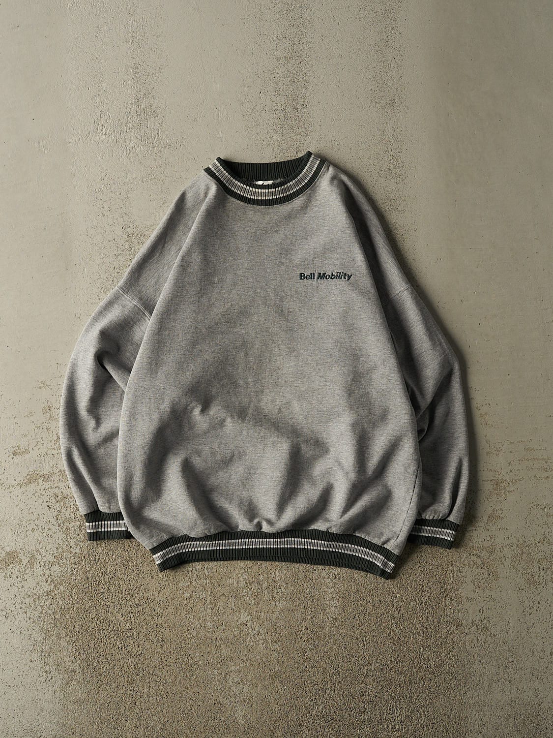 Vintage 90s Grey Bell Mobility Ribbed Crewneck (L)