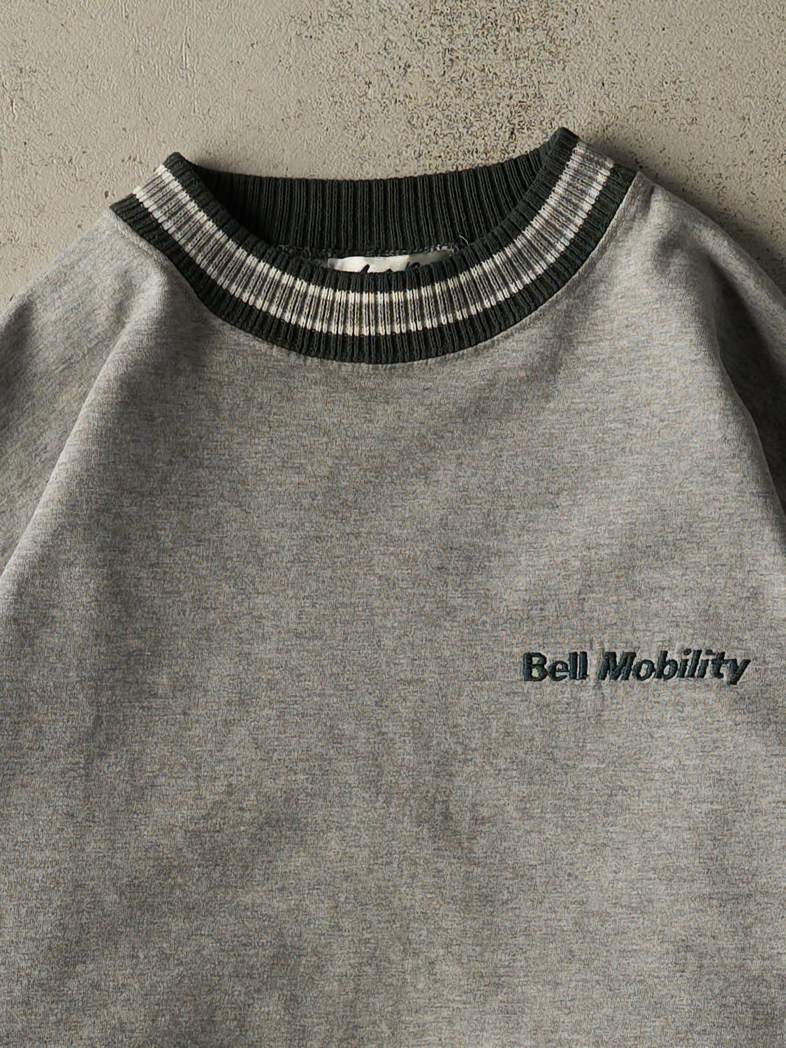 Vintage 90s Grey Bell Mobility Ribbed Crewneck (L)