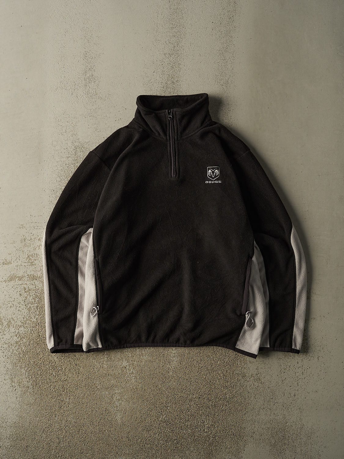 Vintage 90s Black Dodge Quarter Zip Fleece (XL)