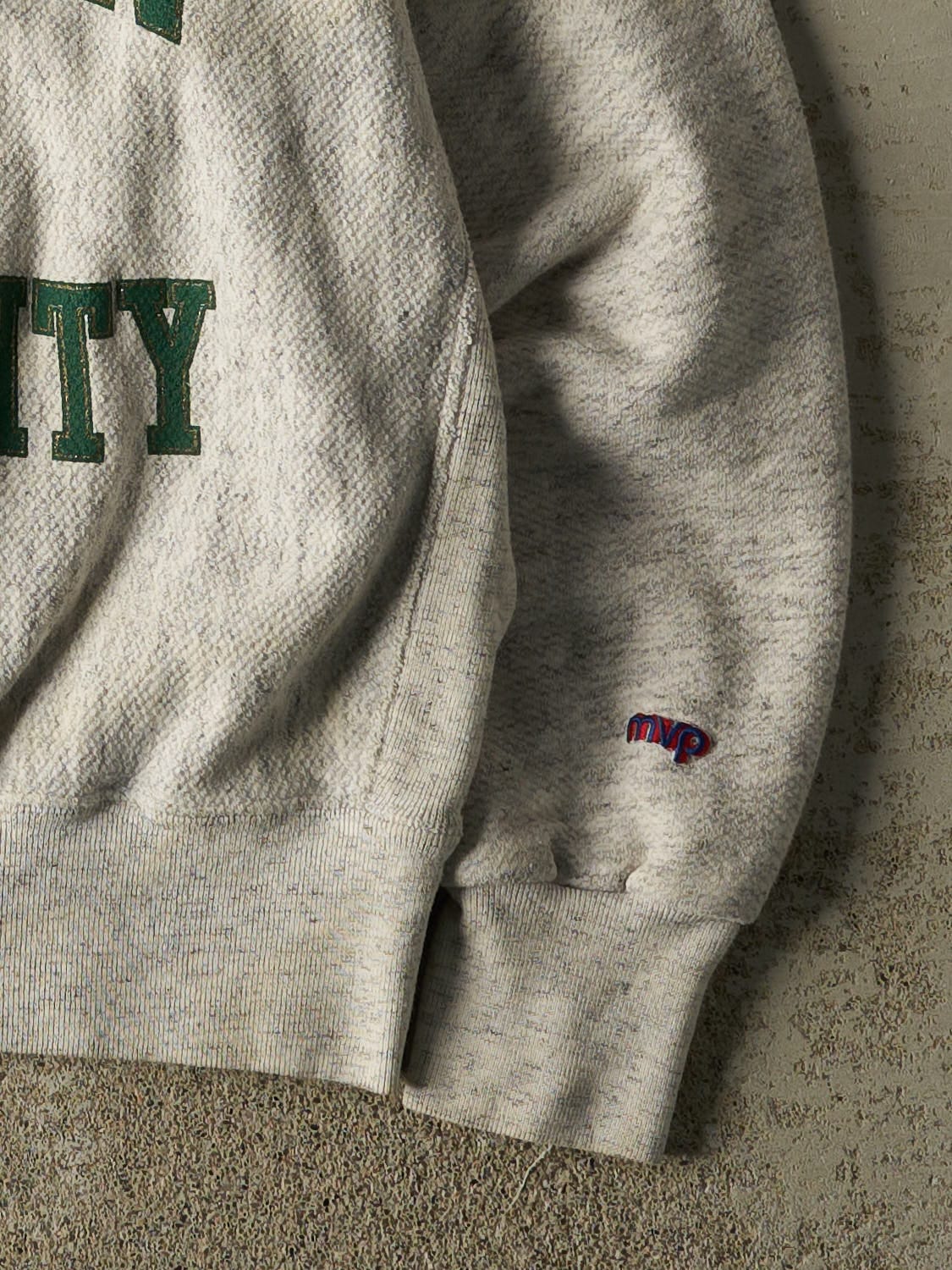 Vintage 80s Heather Grey Northern Michigan University Crewneck (M/L)