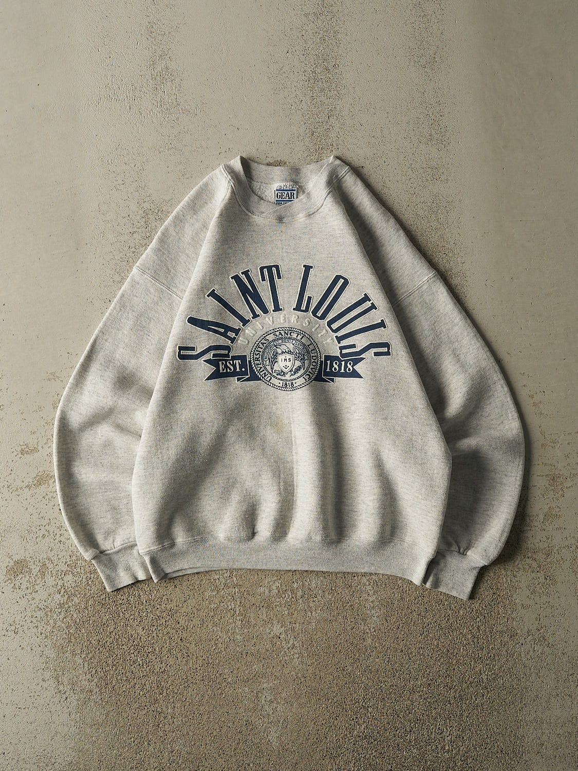 Vintage 90s Heather Grey Saint Louis University Crewneck (M/L)