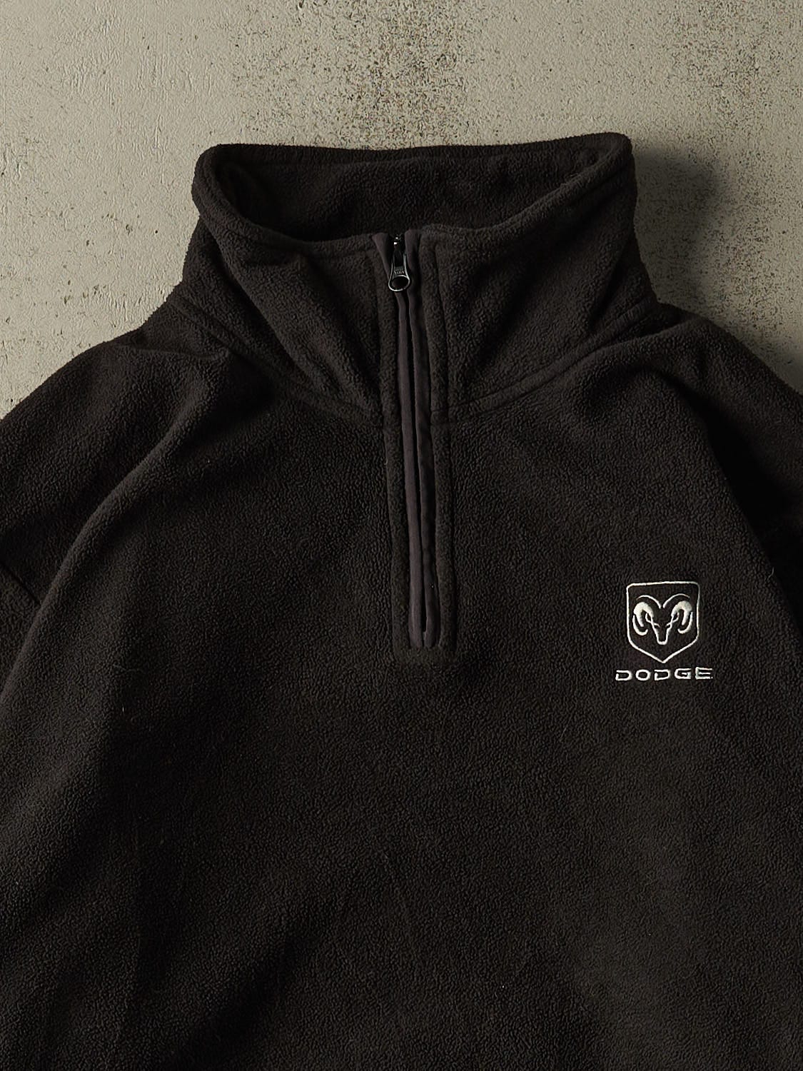 Vintage 90s Black Dodge Quarter Zip Fleece (XL)