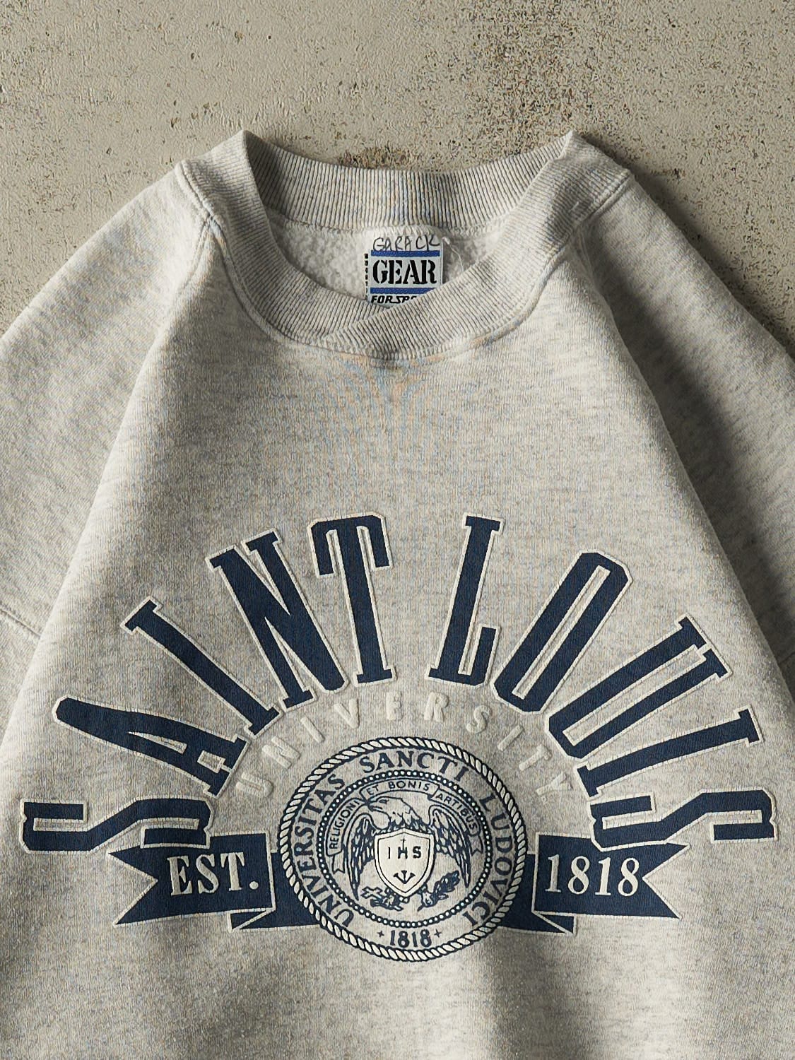 Vintage 90s Heather Grey Saint Louis University Crewneck (M/L)