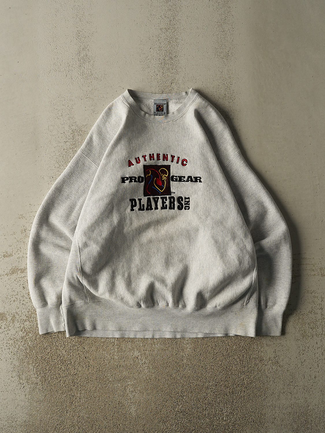 Vintage 90s Heather Grey Authentic Players Pro Gear Embroidered Crewneck (XL/XXL)