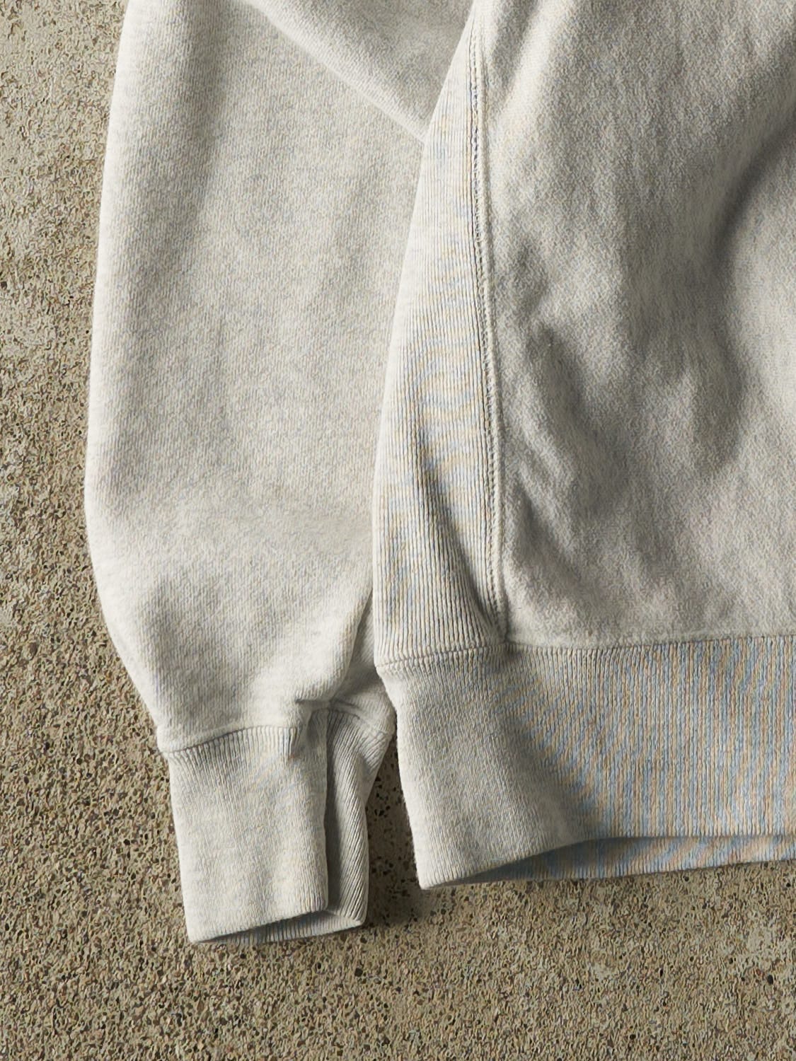 Vintage 90s Heather Grey Champion Reverse Weave Fitchburg State Crewneck (S/M)