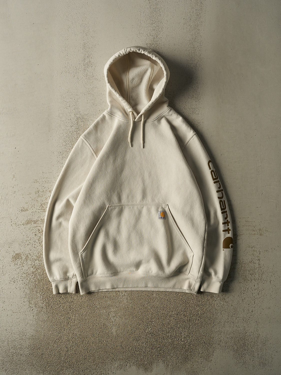 Vintage Y2K Beige Carhartt Hoodie (L/XL)