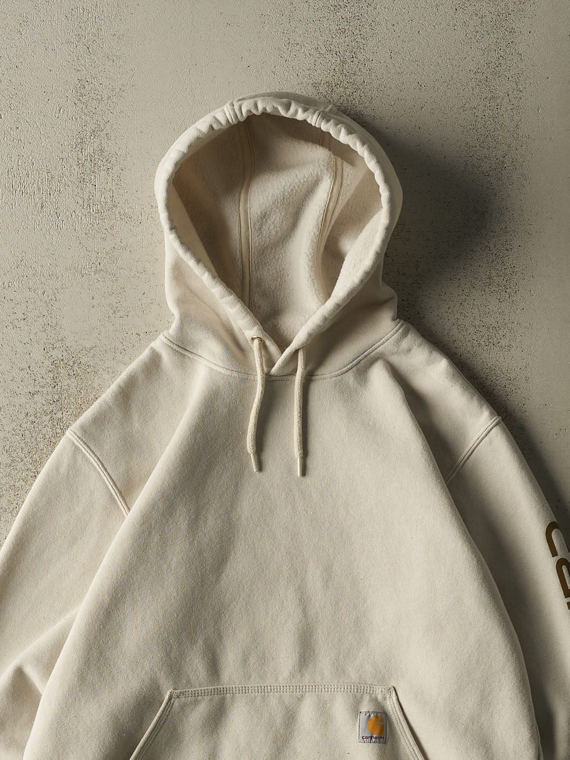 Vintage Y2K Beige Carhartt Hoodie (L/XL)