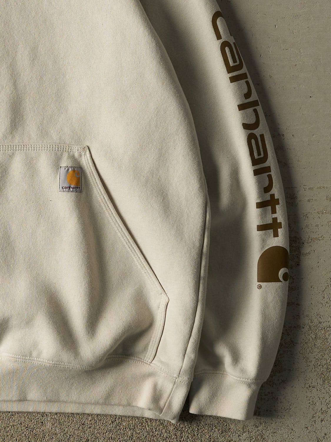 Vintage Y2K Beige Carhartt Hoodie (L/XL)