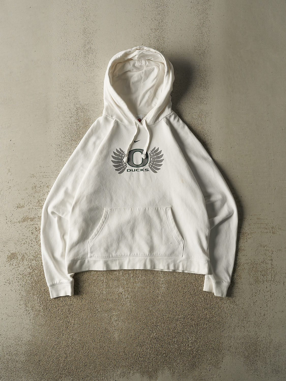 Vintage Y2K White Nike x University of Oregon Hoodie (XS/S)