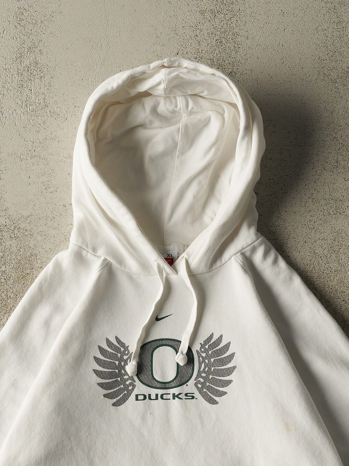 Vintage Y2K White Nike x University of Oregon Hoodie (XS/S)
