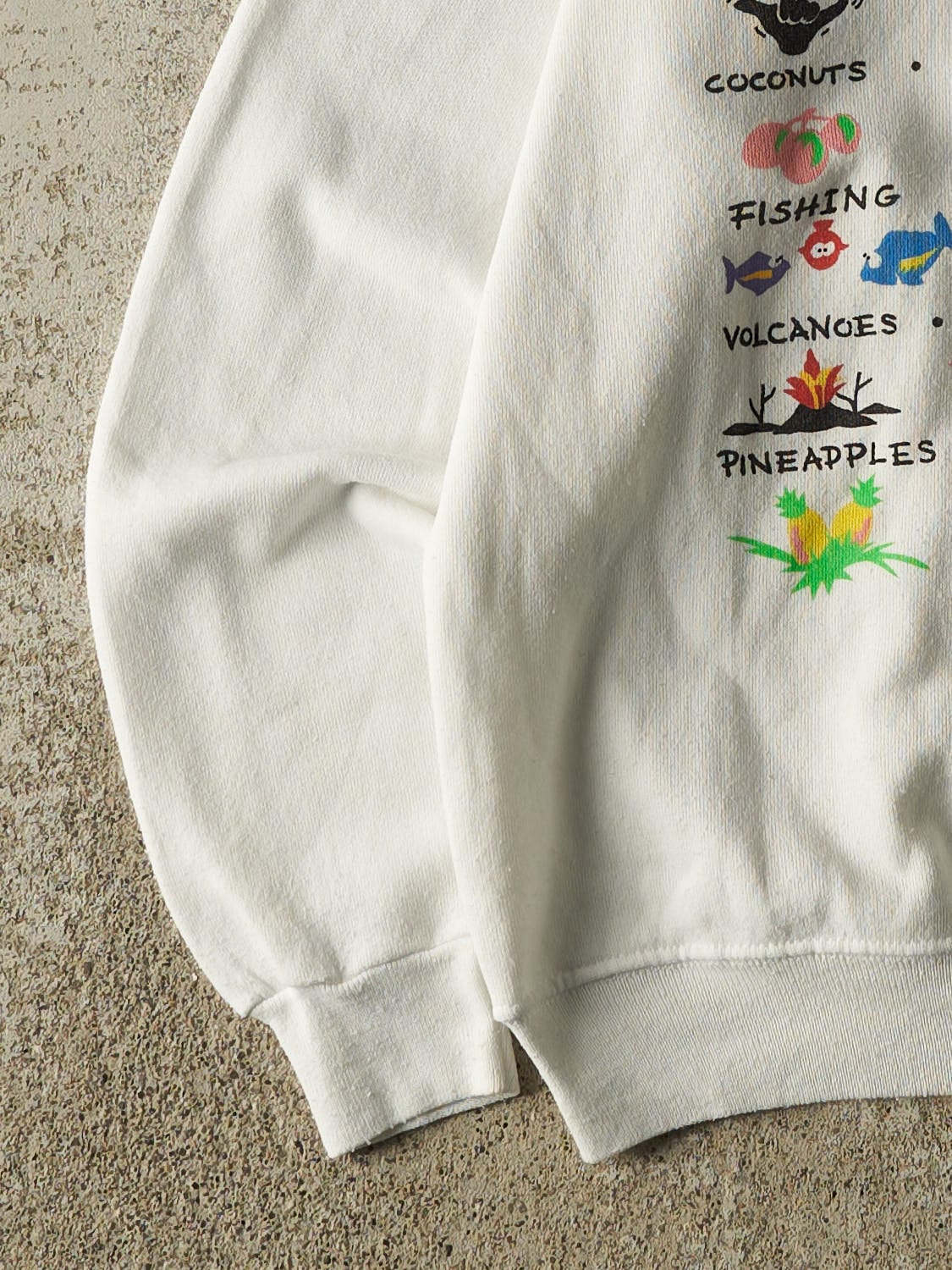 Vintage 90' White Hawaii Crewneck (XS/S)