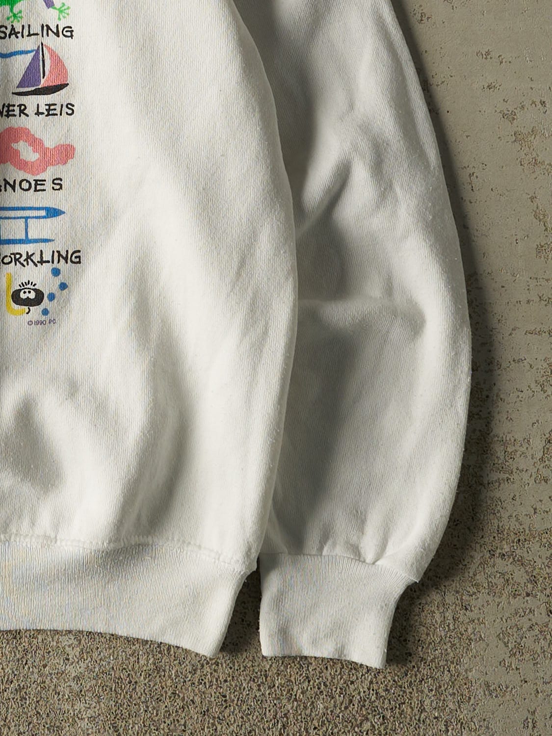 Vintage 90' White Hawaii Crewneck (XS/S)