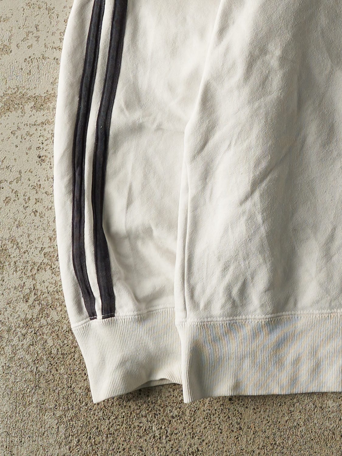 Vintage Y2K White Roots Athletics Embroidered Quarter Zip Sweater (XL)
