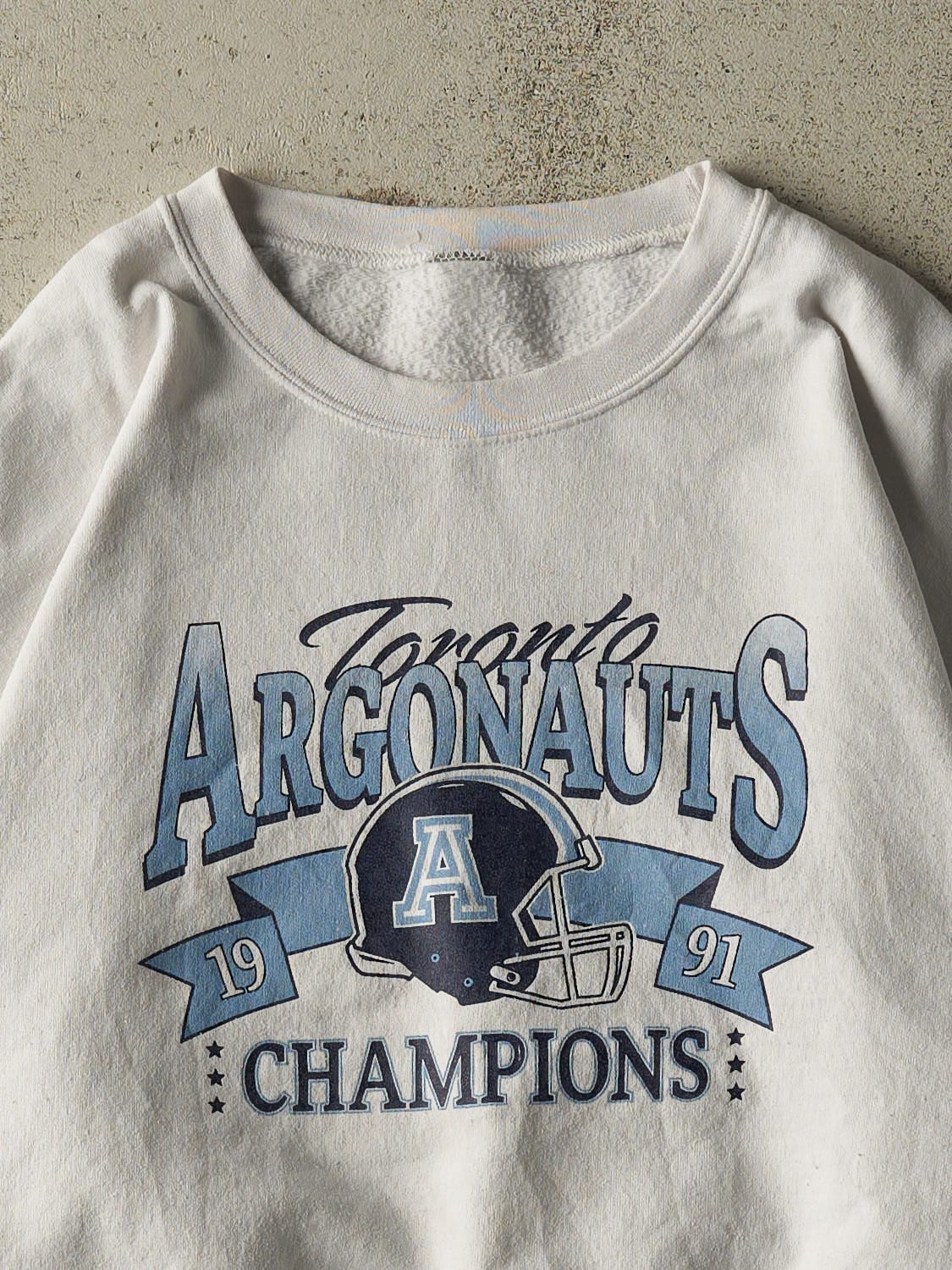Vintage 91' White Toronto Argonauts Championship Crewneck (L/XL)