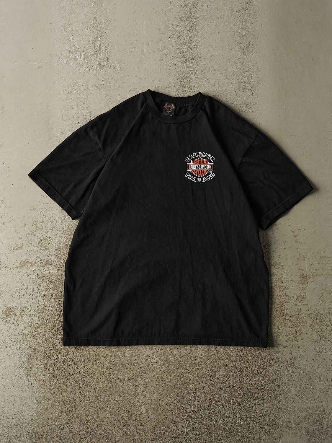 Vintage Y2K Black Harley Davidson Bangkok Thailand Tee (L/XL)