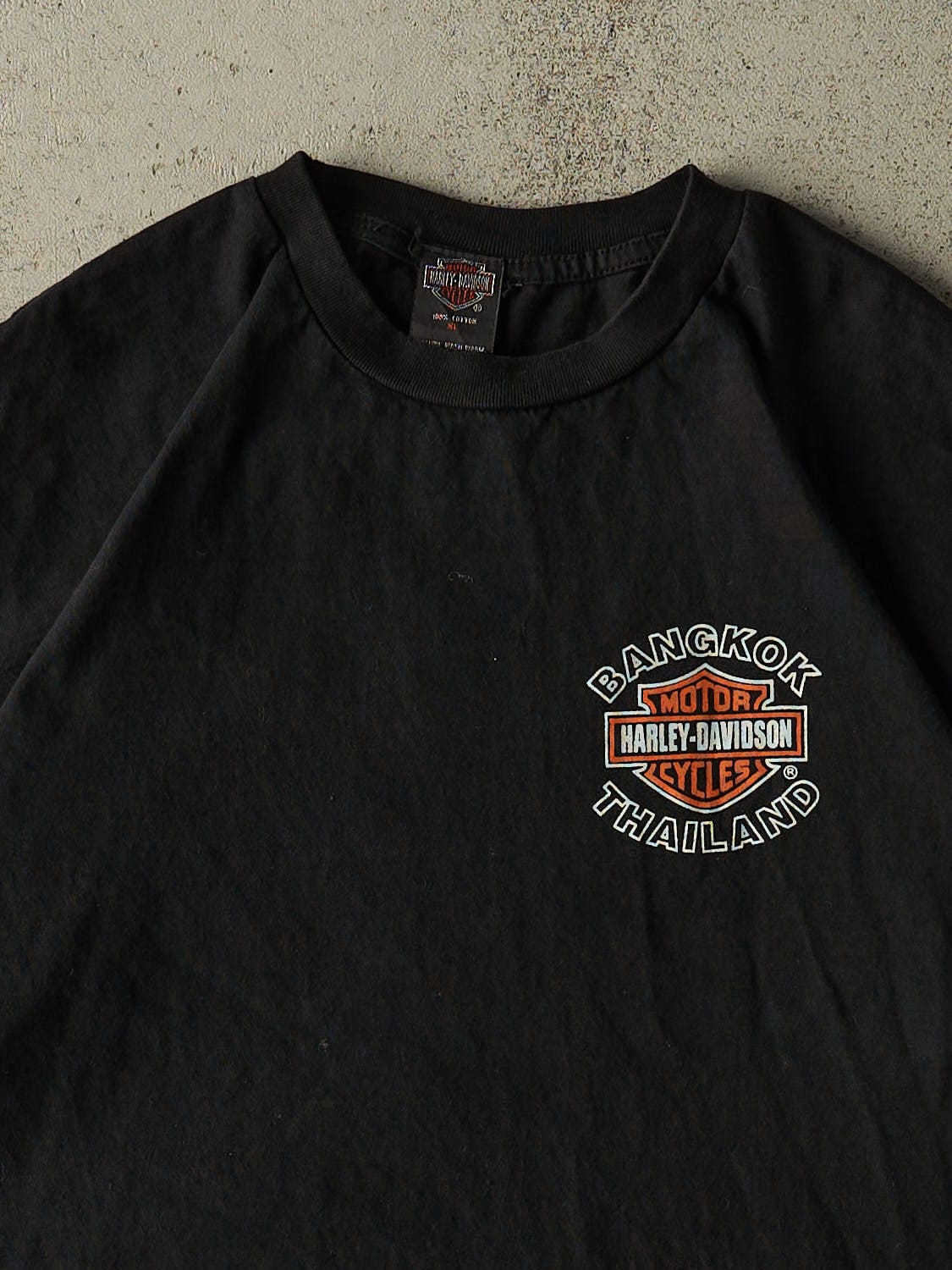 Vintage Y2K Black Harley Davidson Bangkok Thailand Tee (L/XL)