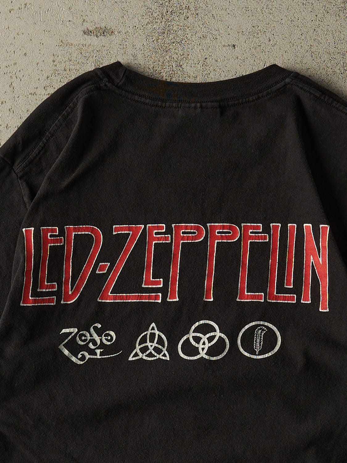 Vintage 03' Black Led Zeppelin Band Tee (S/M)