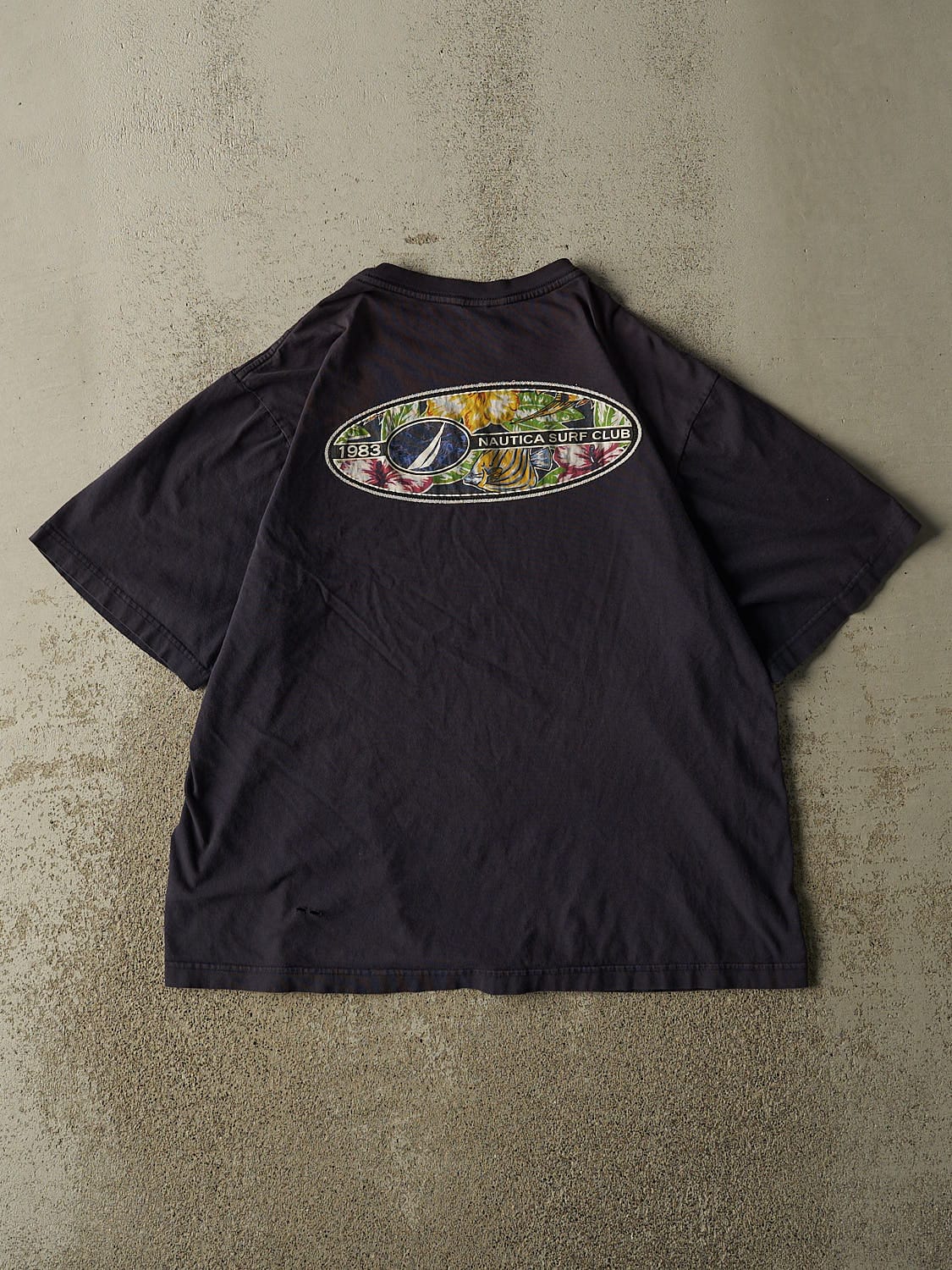 Vintage 90s Navy Blue Nautica Surf Club Tee (M/L)