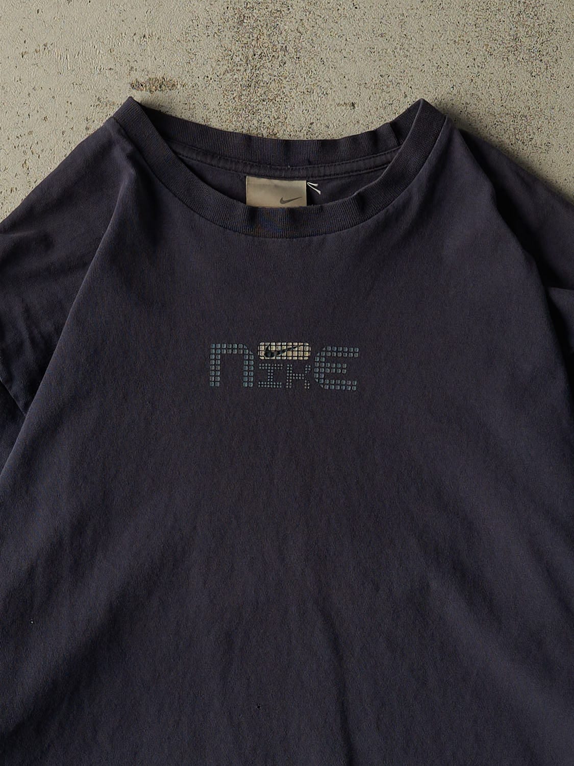 Vintage Y2K Navy Blue Nike Long Sleeve (L/XL)