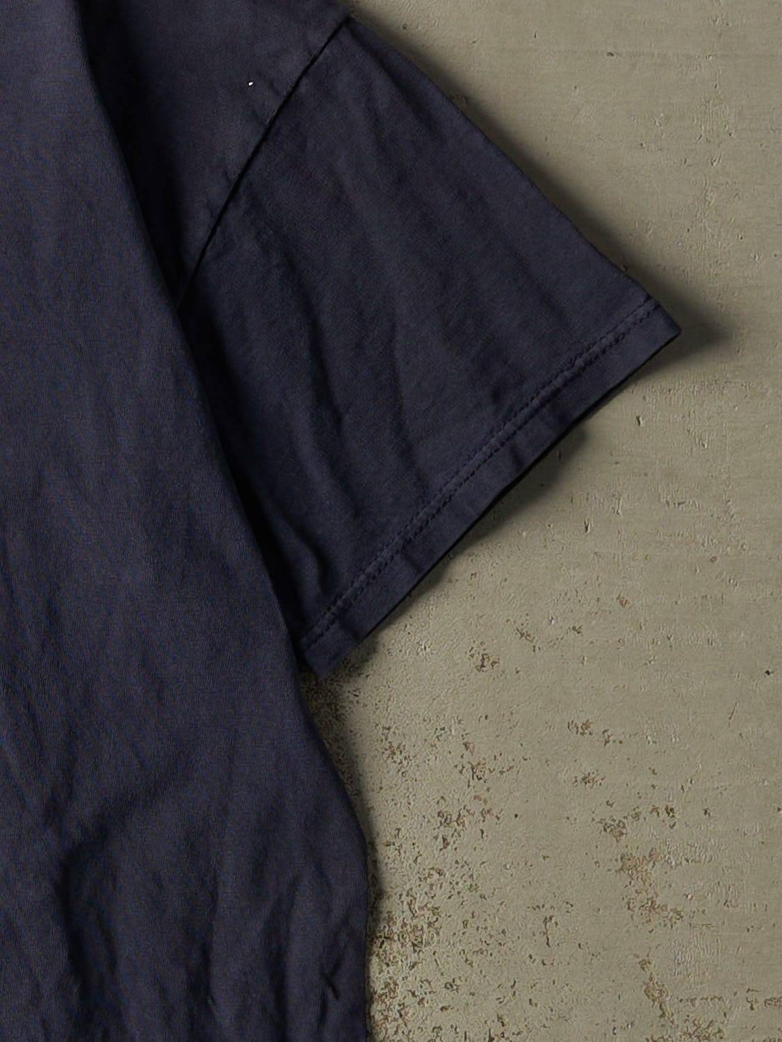Vintage 90s Navy Blue Russell Athletic Blank Tee (S/M)