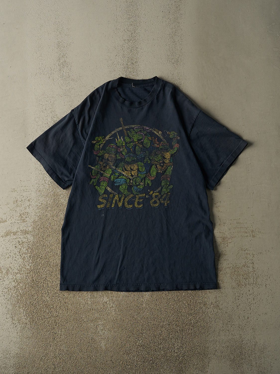 Vintage Y2K Navy Blue Teenage Mutant Ninja Turtles Tee (L/XL)