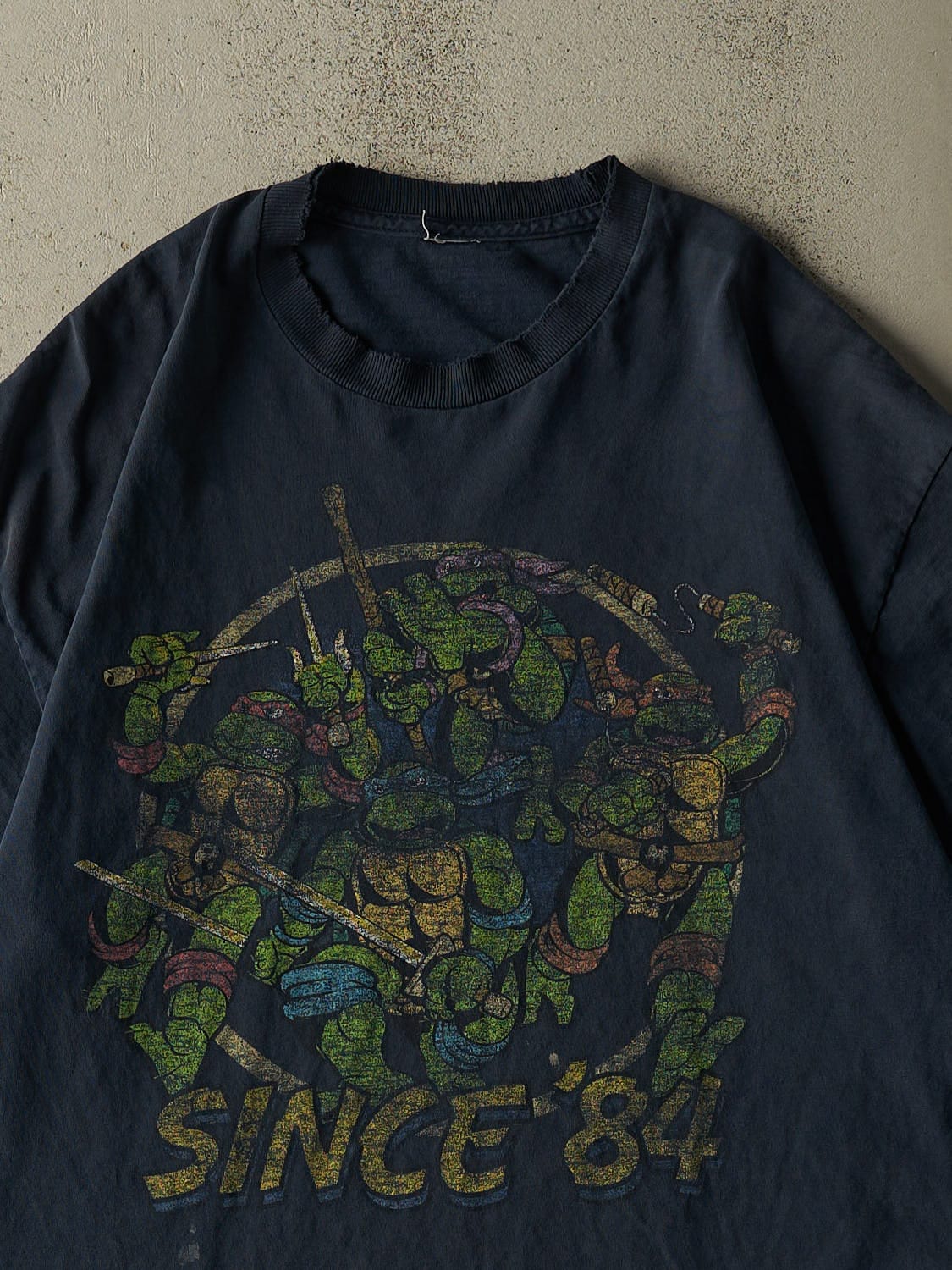 Vintage Y2K Navy Blue Teenage Mutant Ninja Turtles Tee (L/XL)