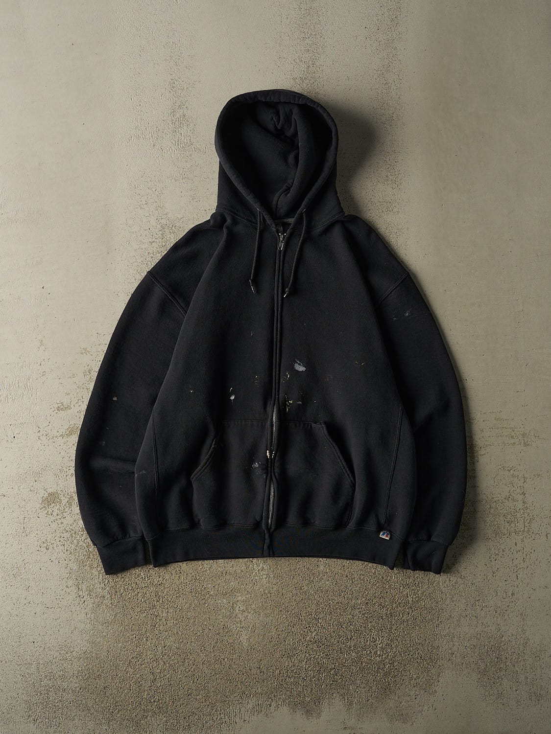 Vintage Y2K Black Russell Athletic Zip Up Hoodie (XL/XXL)