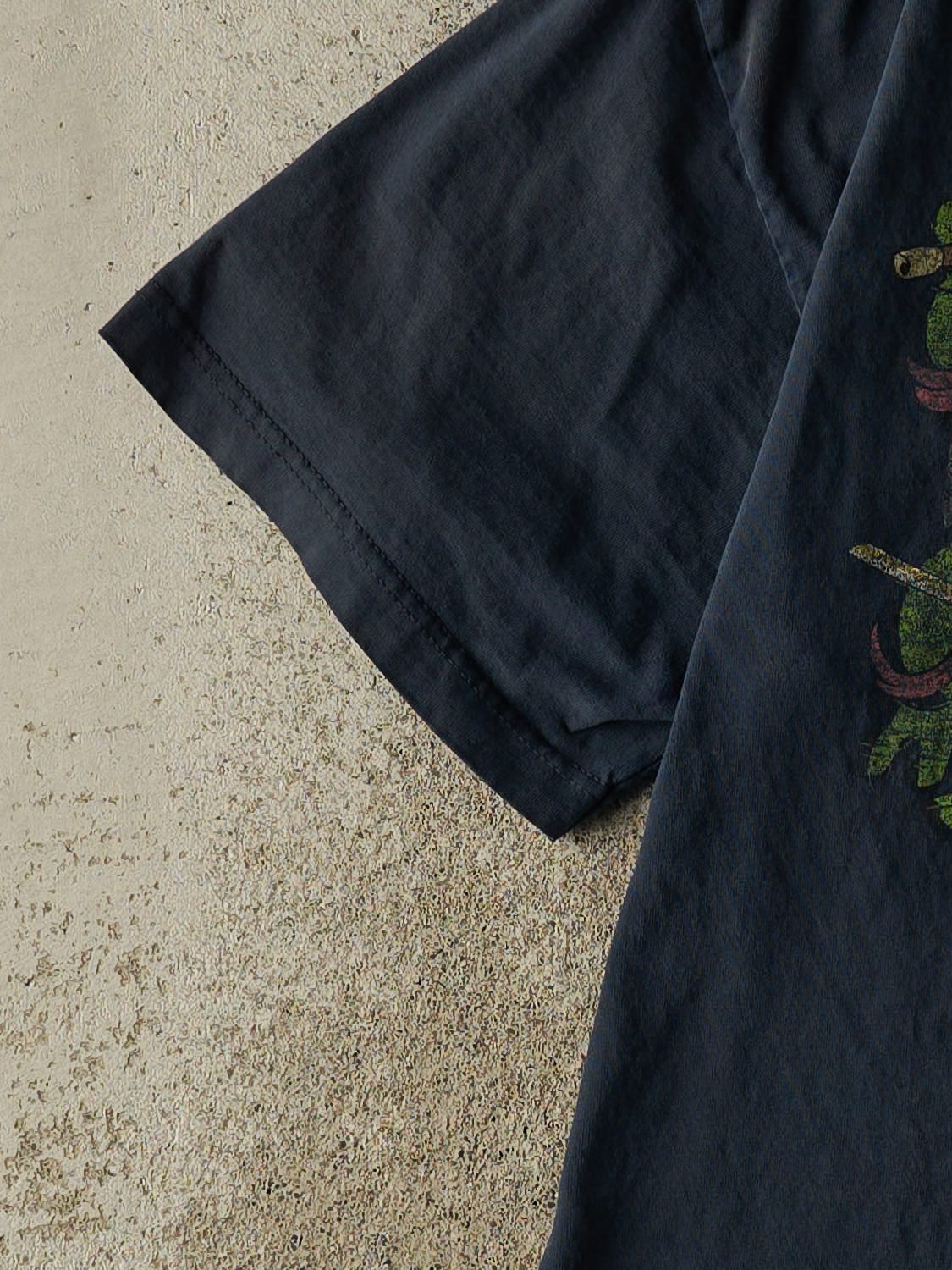 Vintage Y2K Navy Blue Teenage Mutant Ninja Turtles Tee (L/XL)