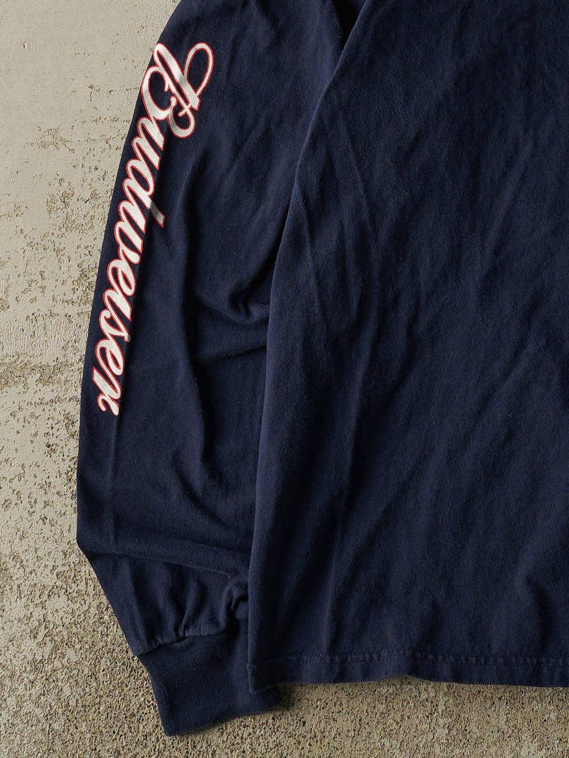 Vintage Y2K Navy Blue New England Patriots Long Sleeve (L/XL)