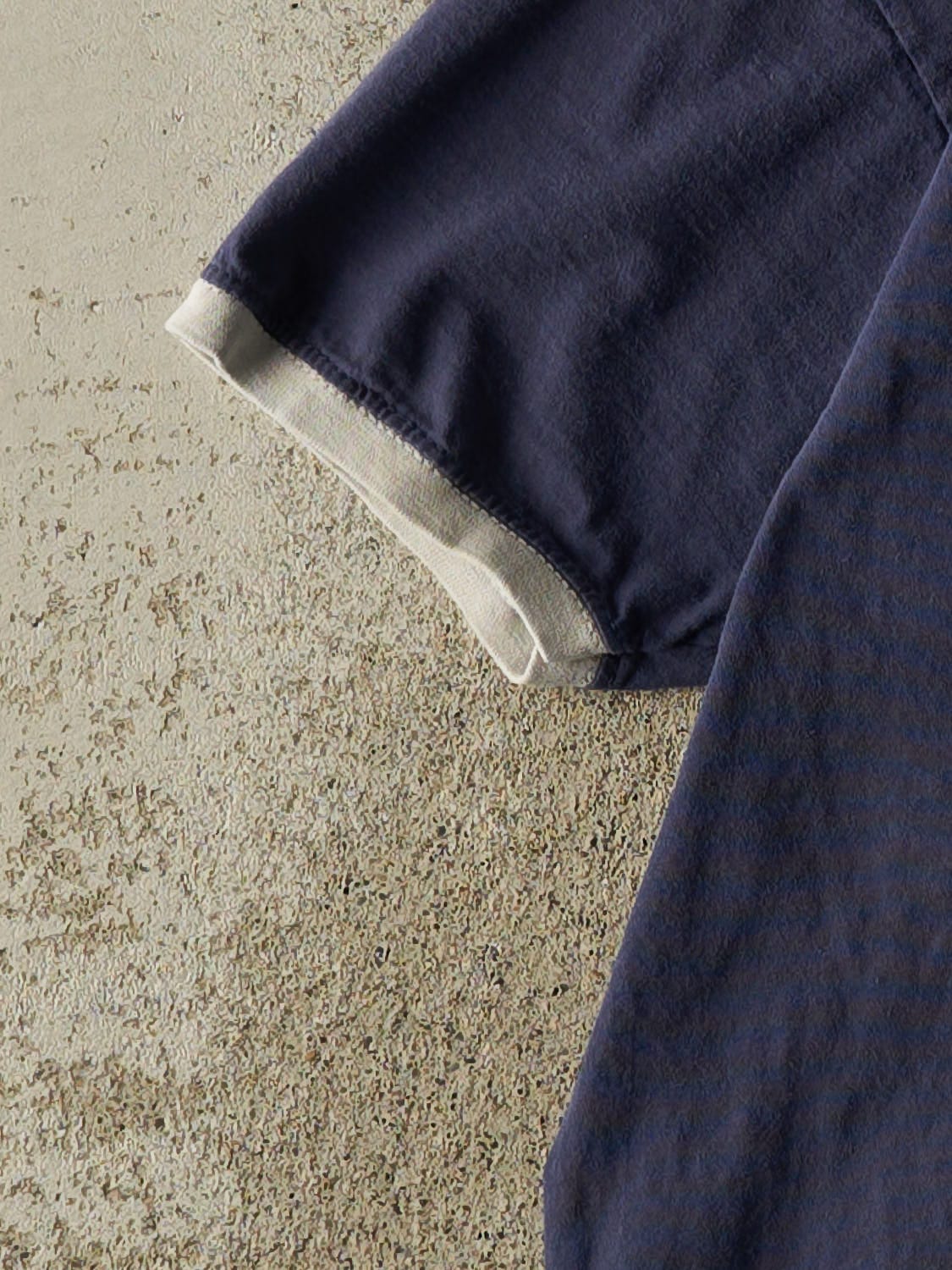 Vintage Y2K Navy Blue Bose Ringer Tee (M)