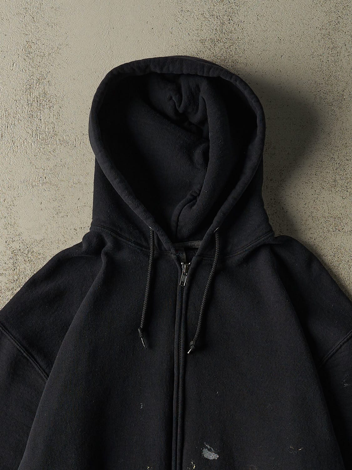 Vintage Y2K Black Russell Athletic Zip Up Hoodie (XL/XXL)