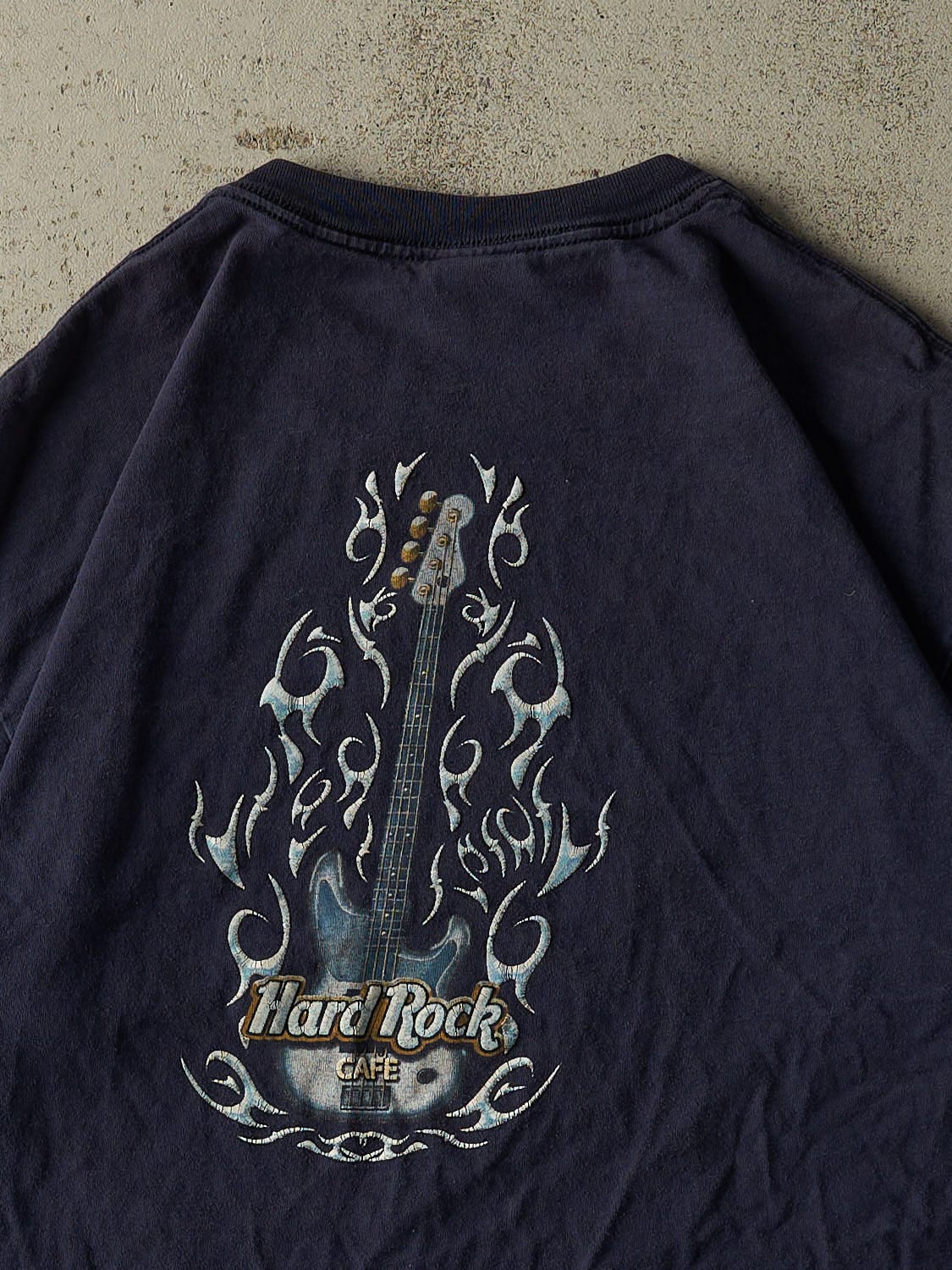Vintage Y2K Navy Blue Hard Rock Cafe Cleveland Tee (L/XL)