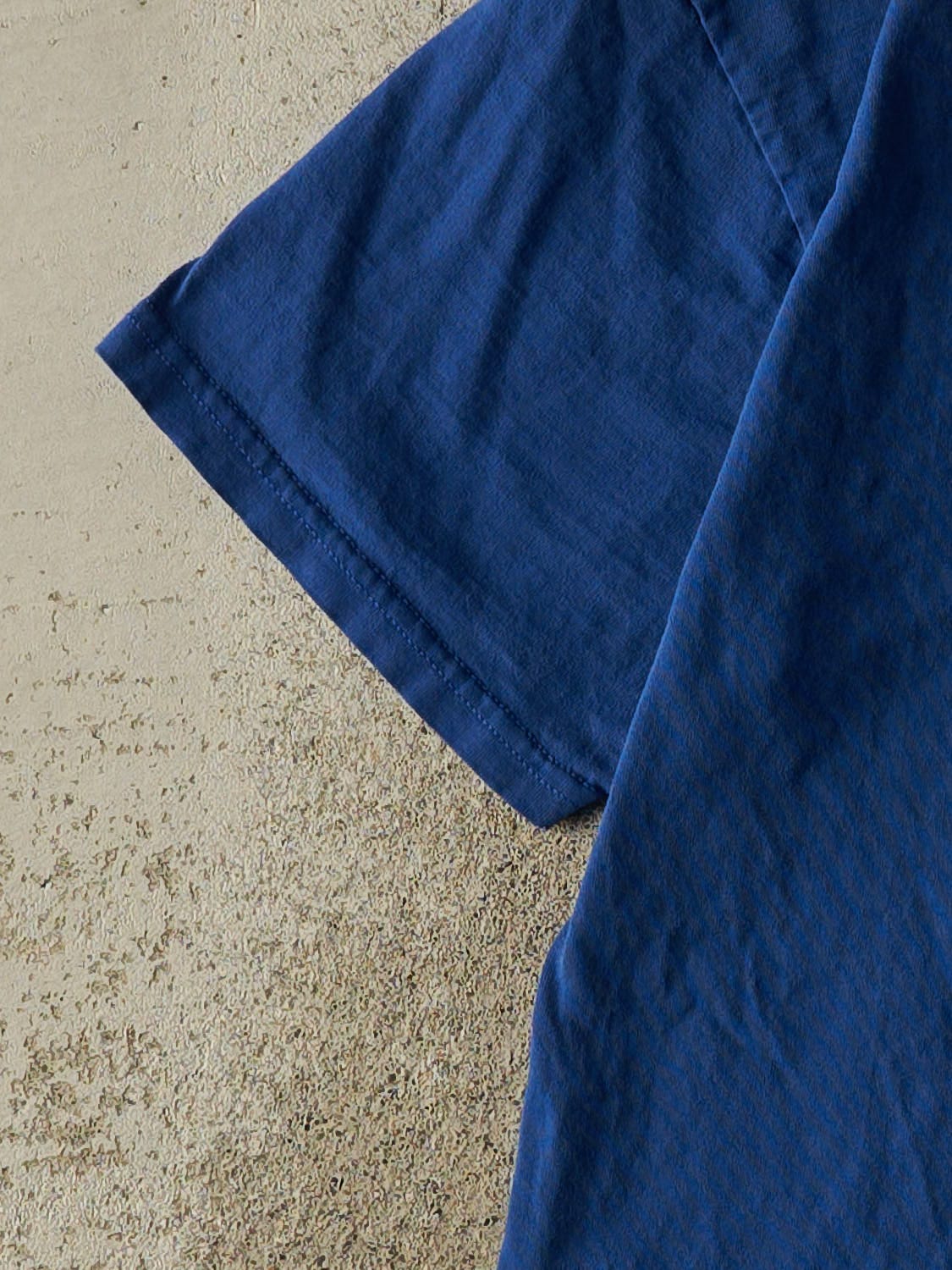 Vintage Y2K Blue Nike Embroidered Swoosh Tee (S/M)