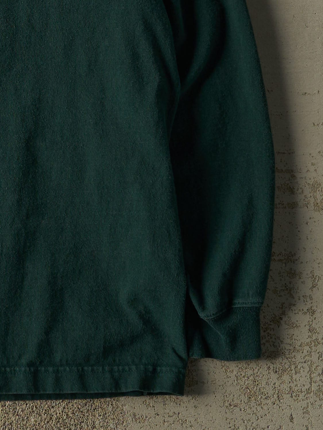 Vintage Y2K Green Carhartt Quarter Button Pocket Long Sleeve (XL/XXL)