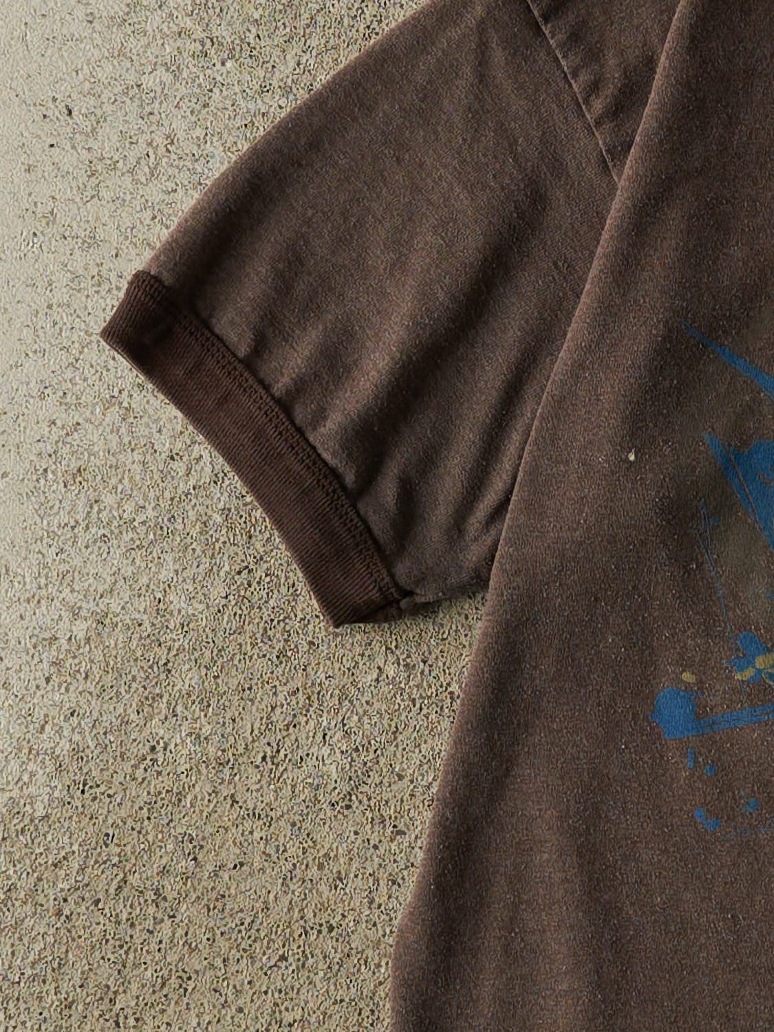 Vintage 04' Brown Jimi Hendrix Ringer Tee (S/M)