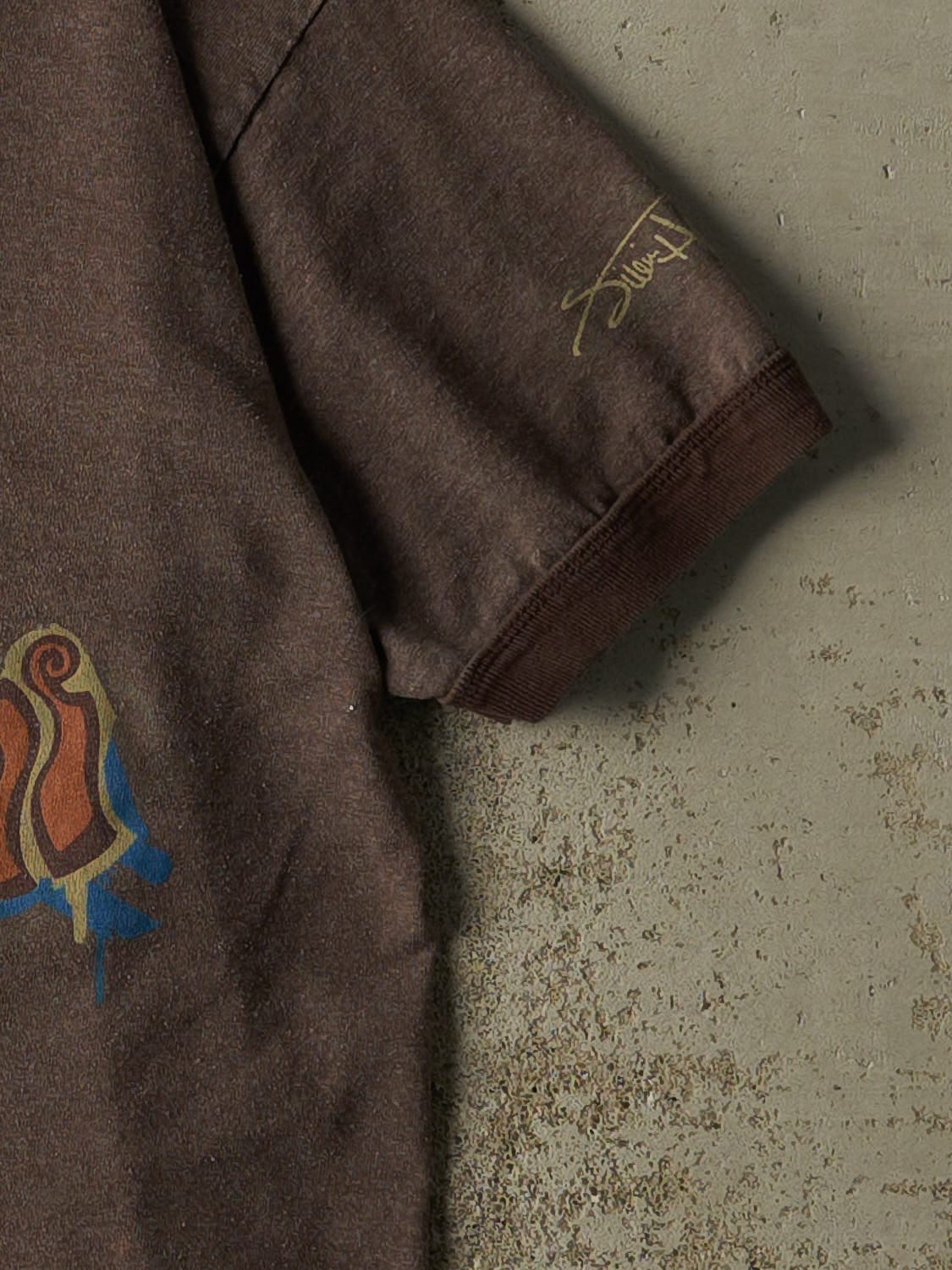 Vintage 04' Brown Jimi Hendrix Ringer Tee (S/M)
