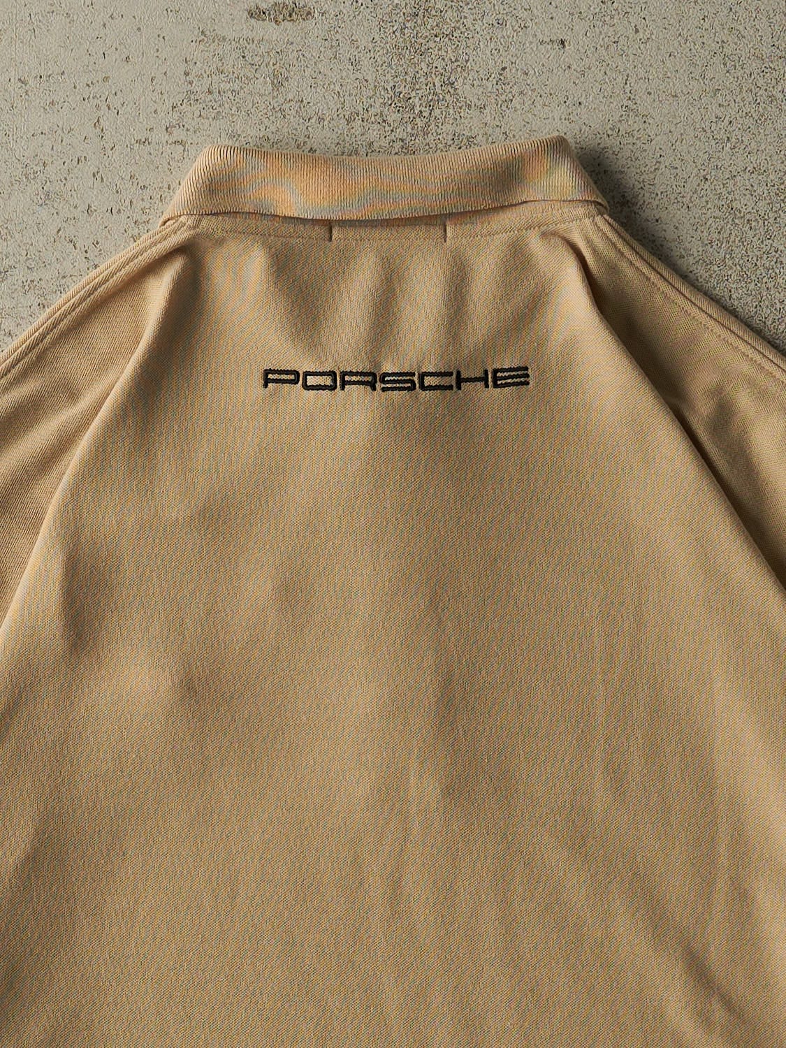 15' Beige Porsche Club of America Quarter Button Tee (XXL/XXXL)