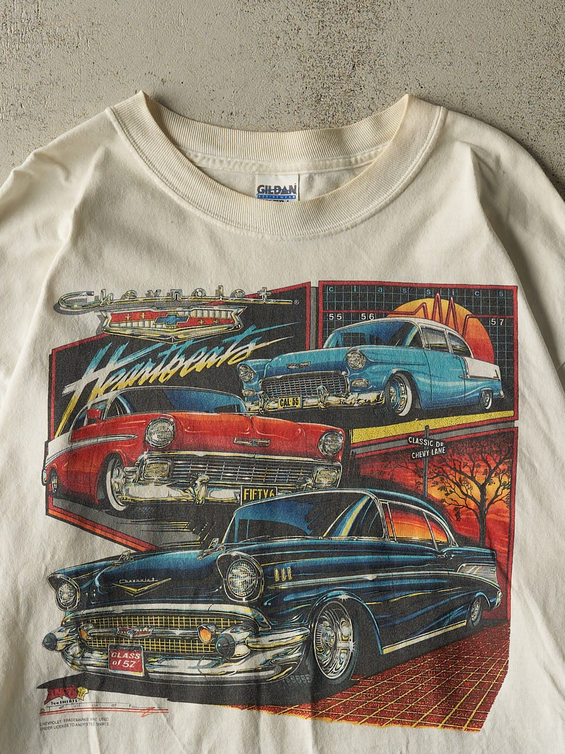 Vintage Y2K Beige Chevrolet Long Sleeve (XL)