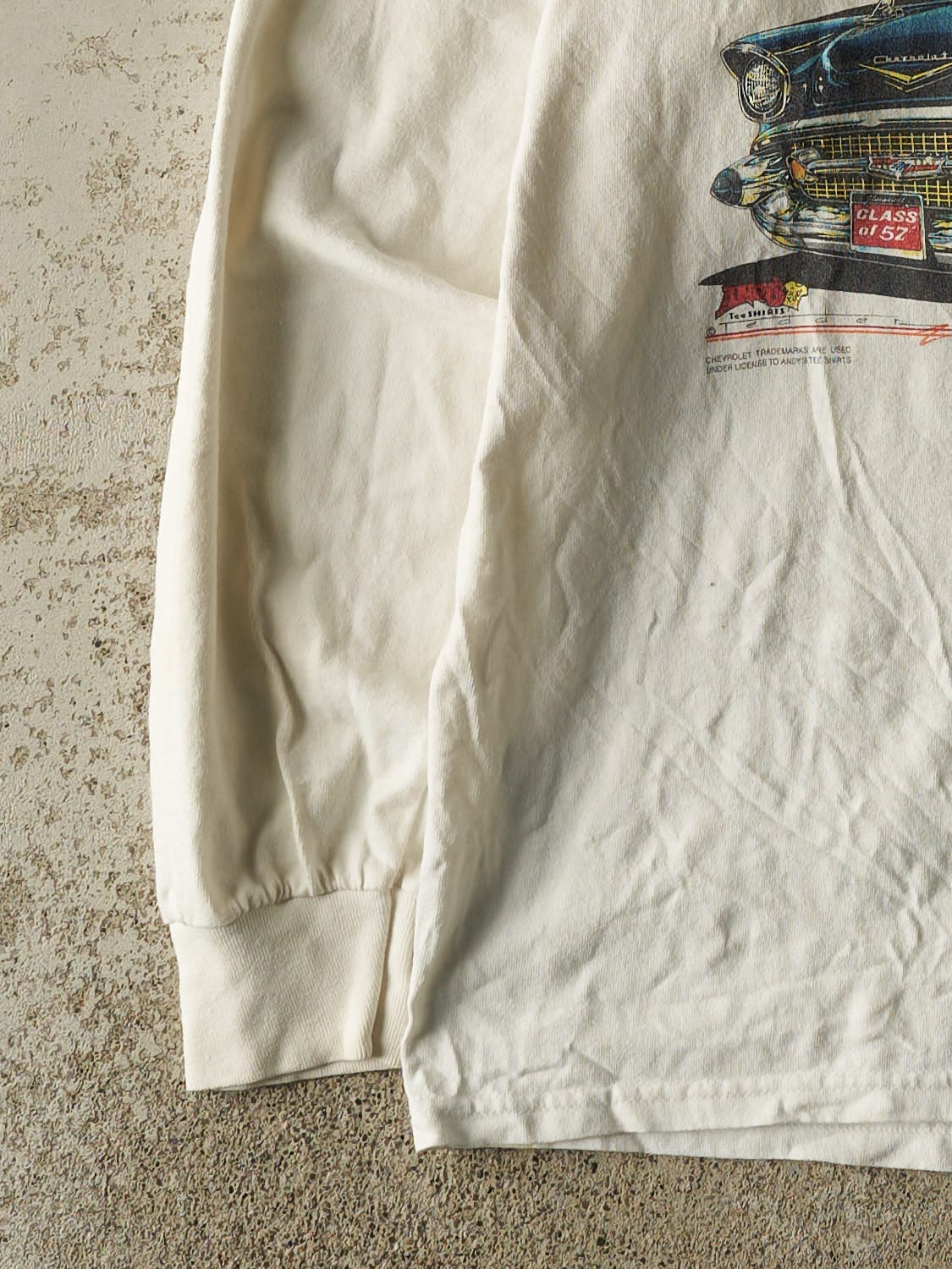 Vintage Y2K Beige Chevrolet Long Sleeve (XL)
