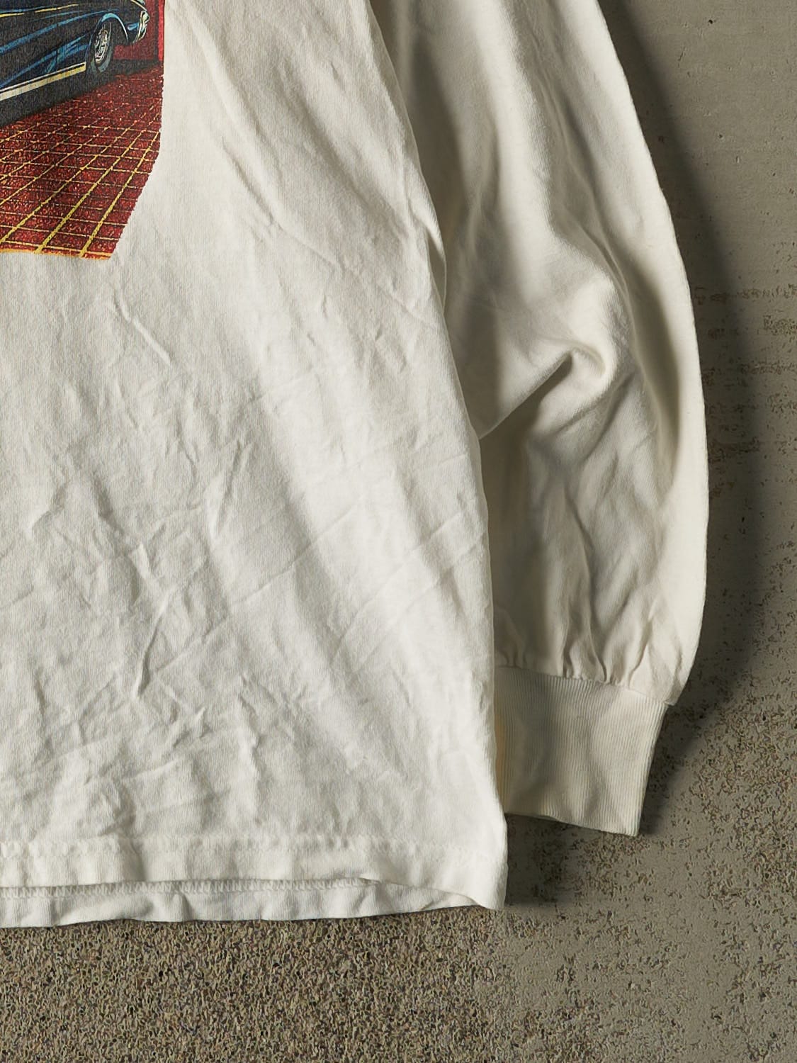 Vintage Y2K Beige Chevrolet Long Sleeve (XL)
