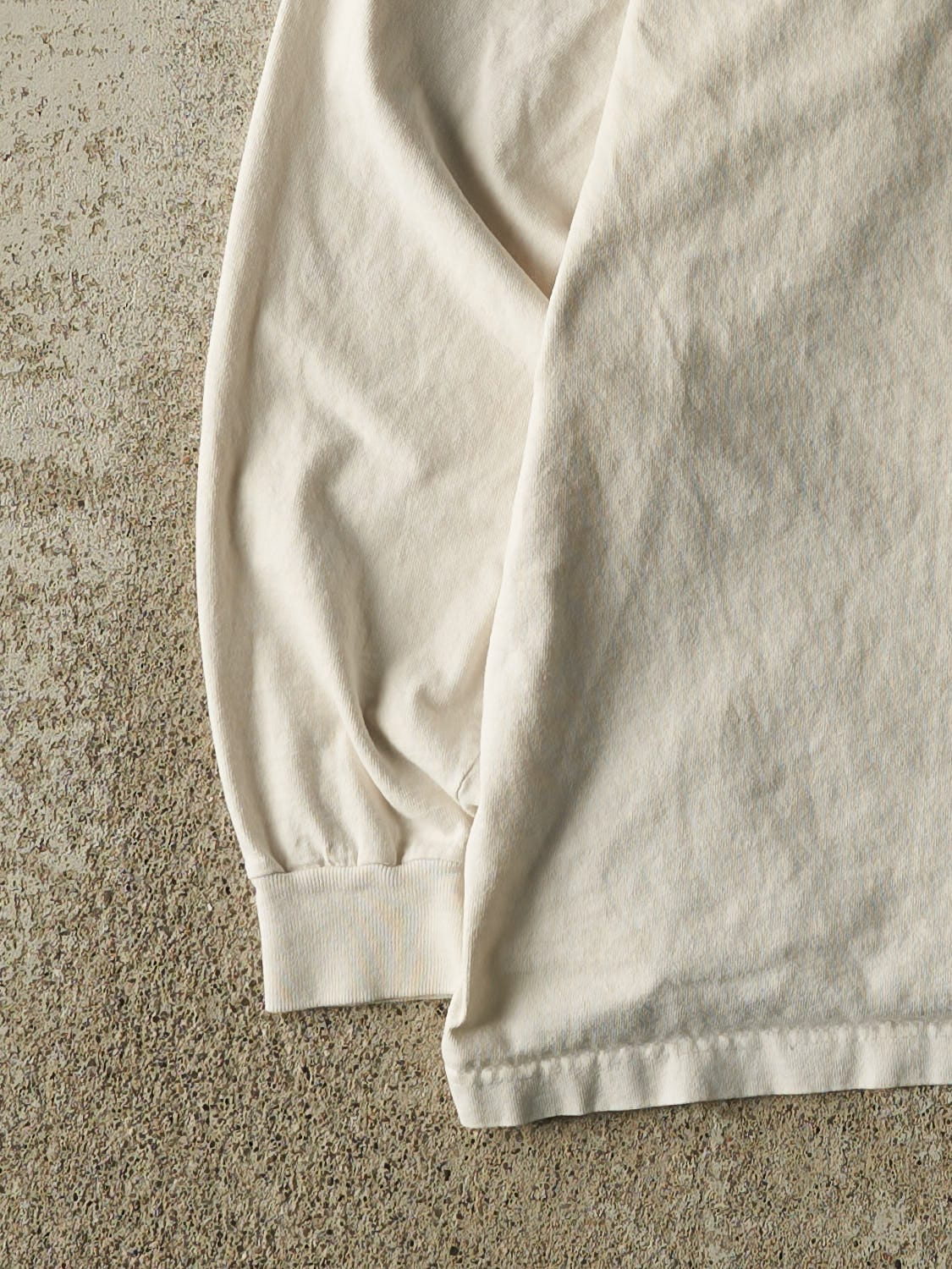 Vintage 90s Beige Adidas x University of Notre Dame Mock Neck Long Sleeve (M/L)