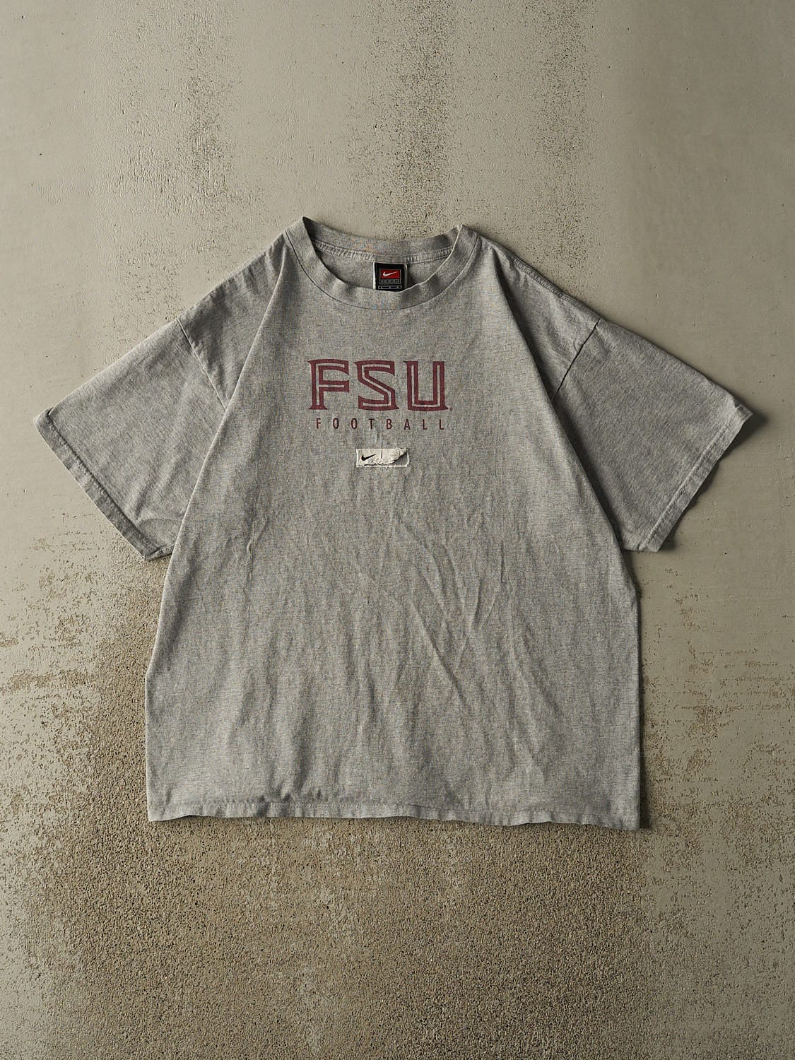 Vintage Y2K Grey FSU Football Nike Tee (L/XL)
