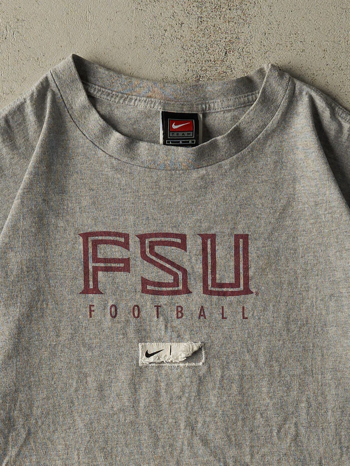 Vintage Y2K Grey FSU Football Nike Tee (L/XL)