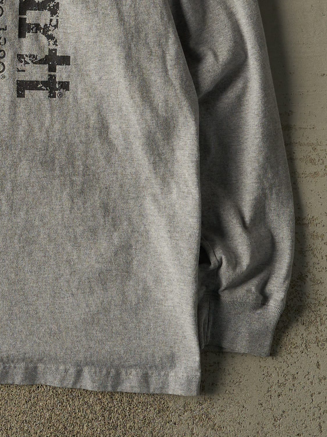 Vintage Y2K Grey Carhartt Long Sleeve (XXL)