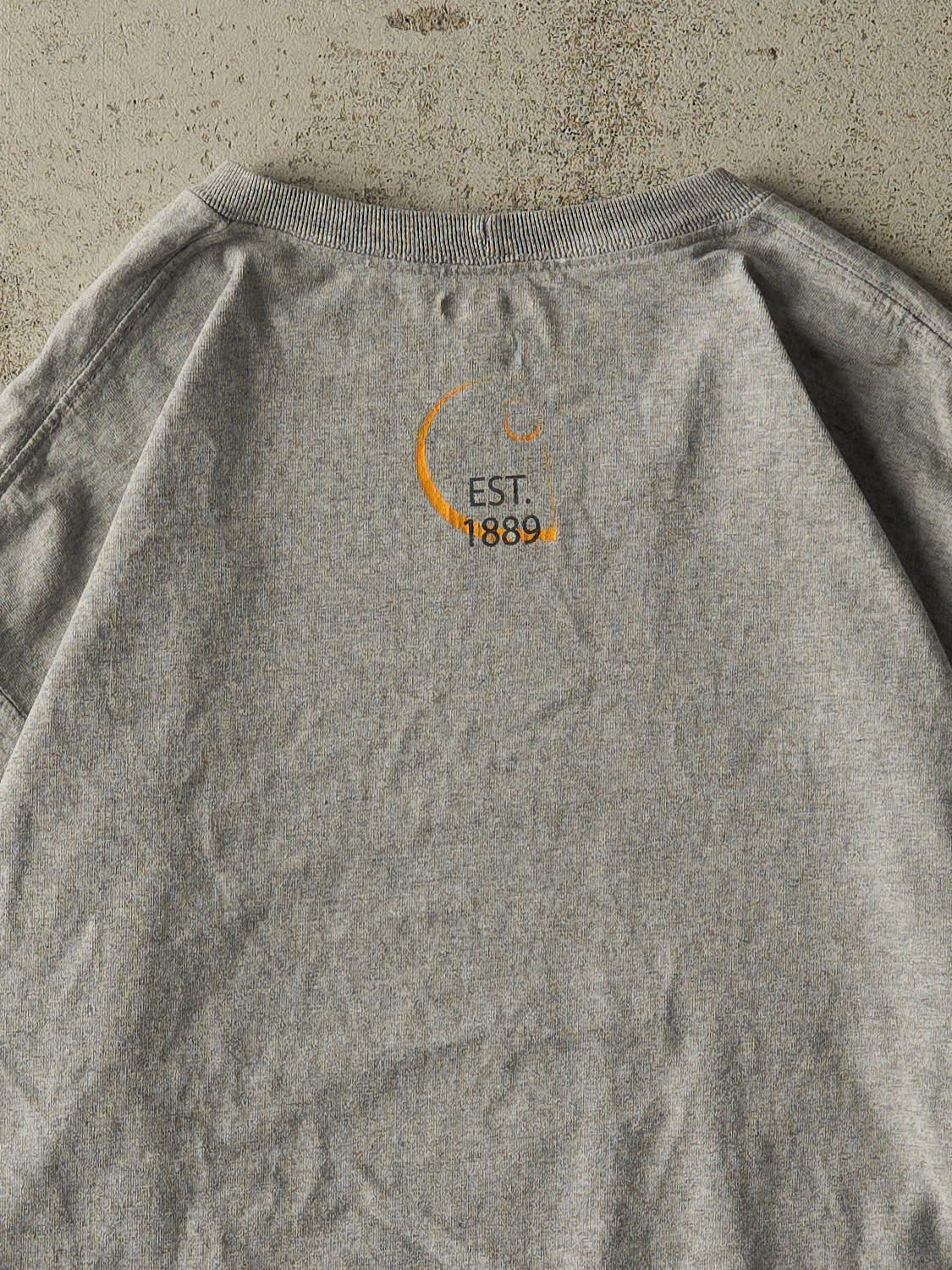 Vintage Y2K Grey Carhartt Long Sleeve (XXL)
