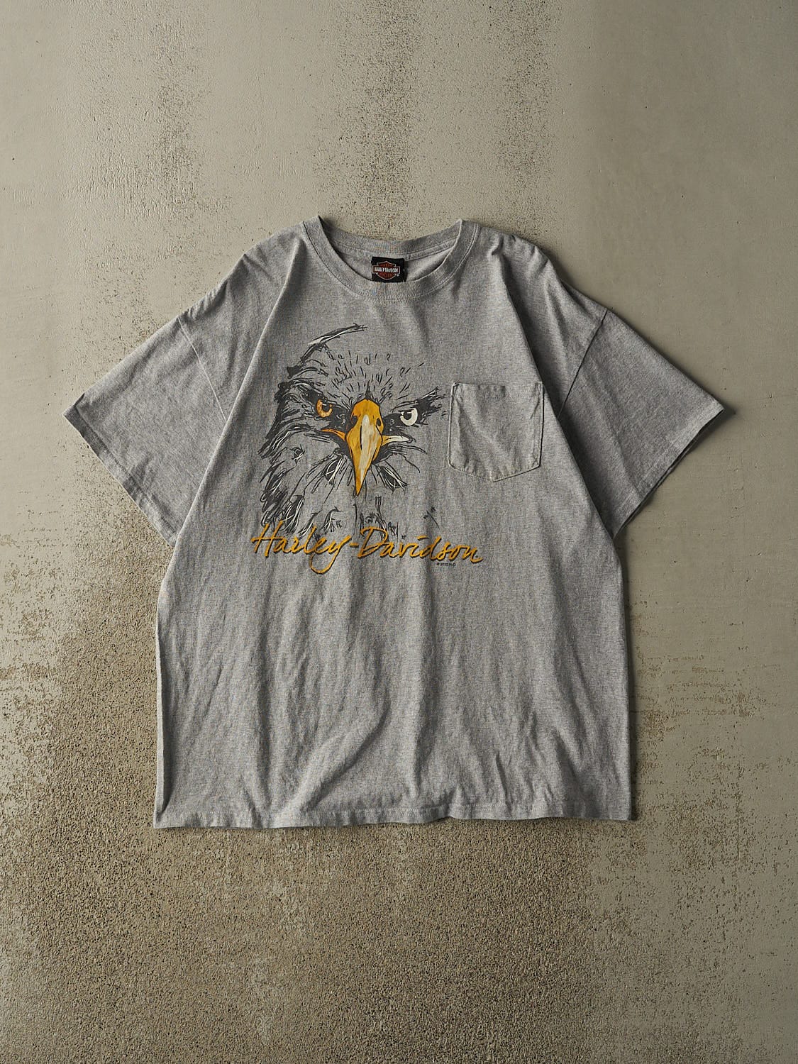 22' Grey Harley Davidson Bellmore NY Pocket Tee (L/XL)