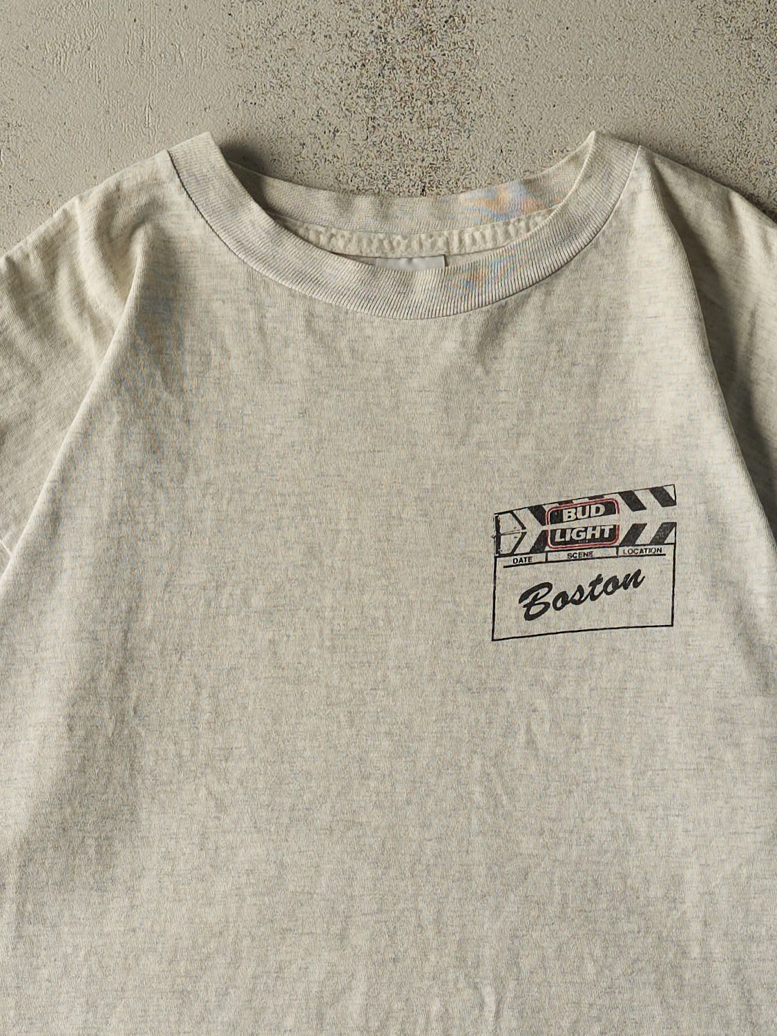 Vintage 90s Heather Grey Bud Light Boston Tee (XL)
